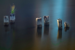 Last Light on Six Bollard in the Water