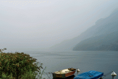 Two Boats under Rain