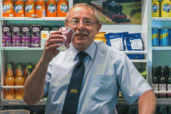 Barman on the Bodmin Railway